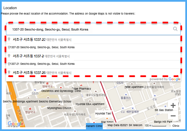 address search example 1