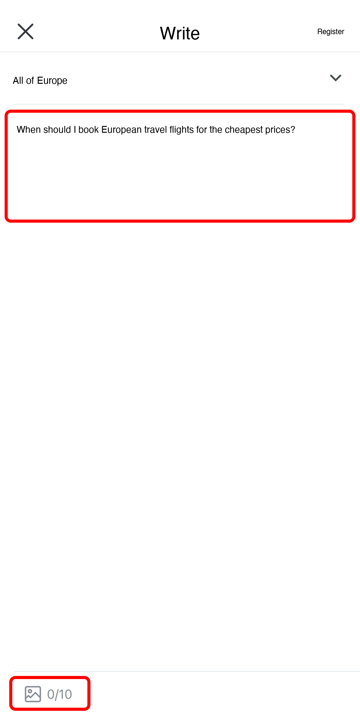 Step 1 - Writing posts - Create post screen